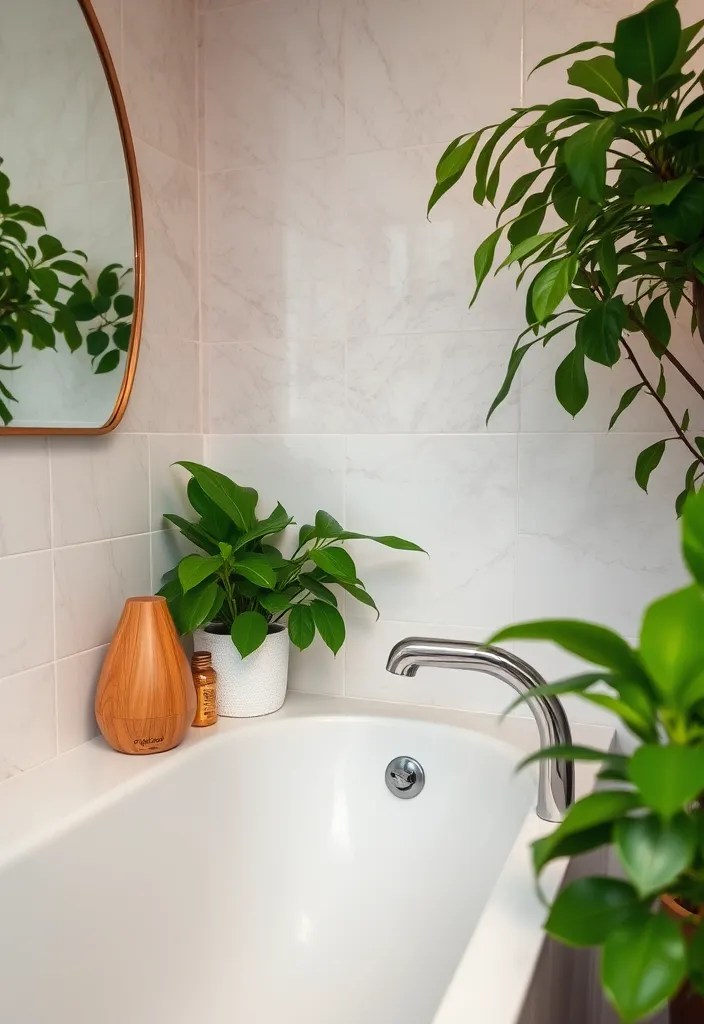 12 Bathroom Makeovers That'll Turn Your Home into a Spa Retreat! - 7. Greenery and Aromatherapy