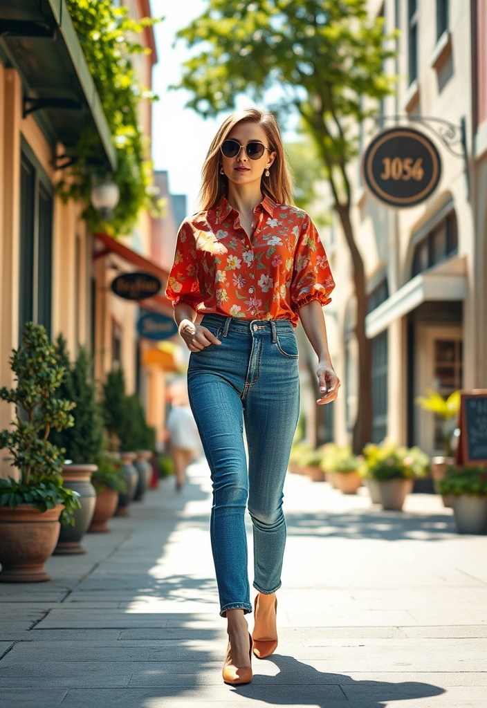 13 Vintage Outfit Ideas That Will Make You Stand Out (Even Your Grandma Will Approve!) - 2. High-Waisted Jeans and a Retro Blouse