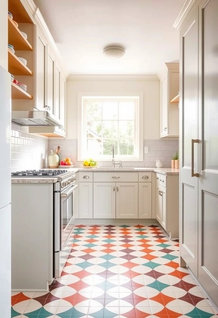 17 Small Kitchen Makeovers That Prove Size Doesn't Matter (#11 Is Pure Genius!) - 16. Creative Flooring Options