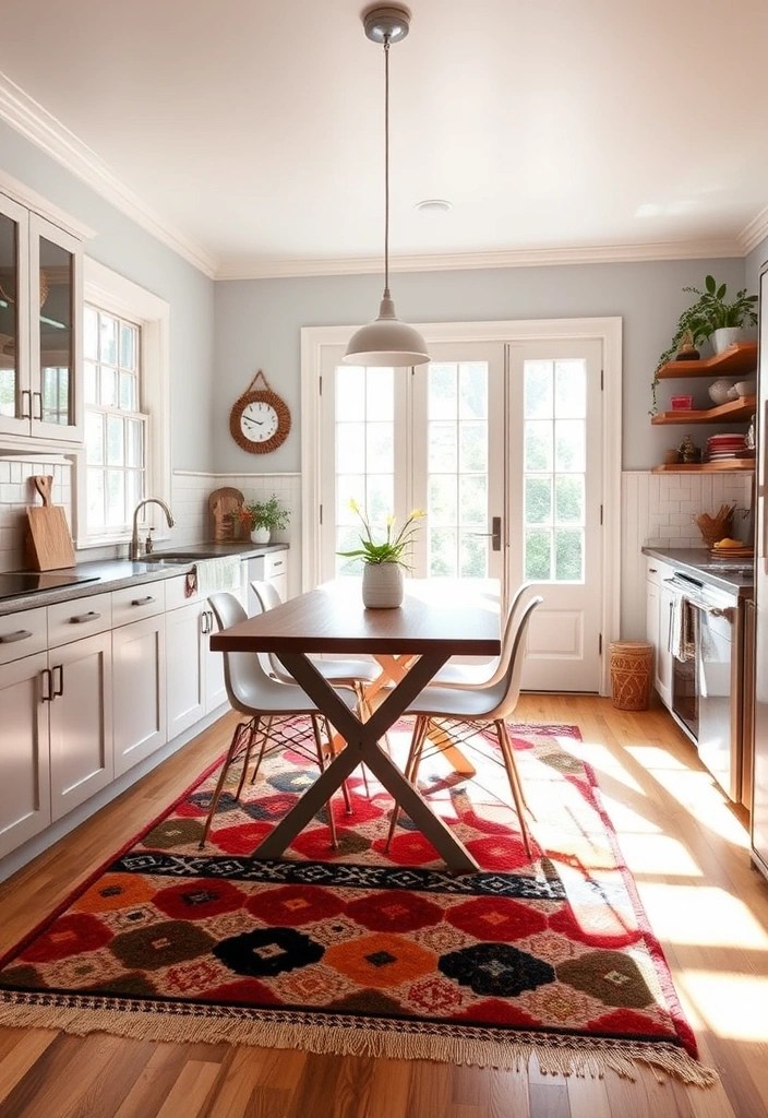 19 Modern Kitchen Decor Ideas That’ll Upgrade Your Cooking Space Dramatically! (#12 Is Genius!) - 12. Clever Use of Rugs