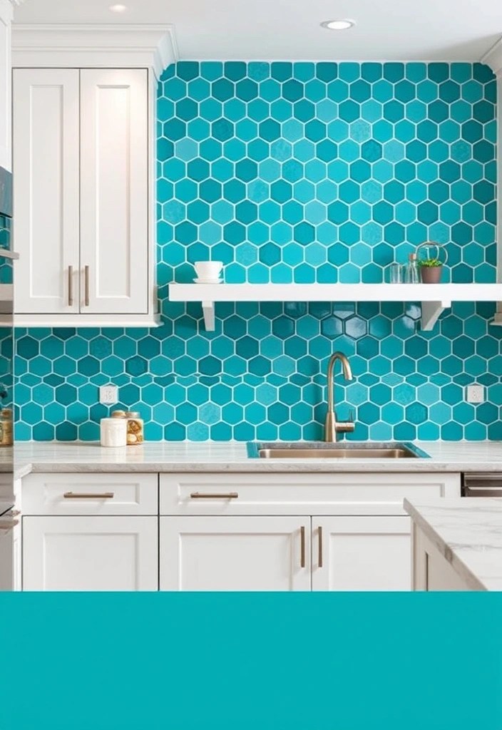 19 Modern Kitchen Decor Ideas That’ll Upgrade Your Cooking Space Dramatically! (#12 Is Genius!) - 2. Bold Backsplashes That Pop