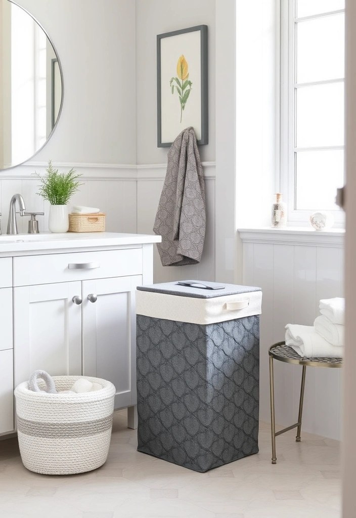16 Smart Bathroom Accessories That Will Organize Your Small Space (You’ll Wish You Found #11 Sooner!) - 12. Compact Laundry Hamper