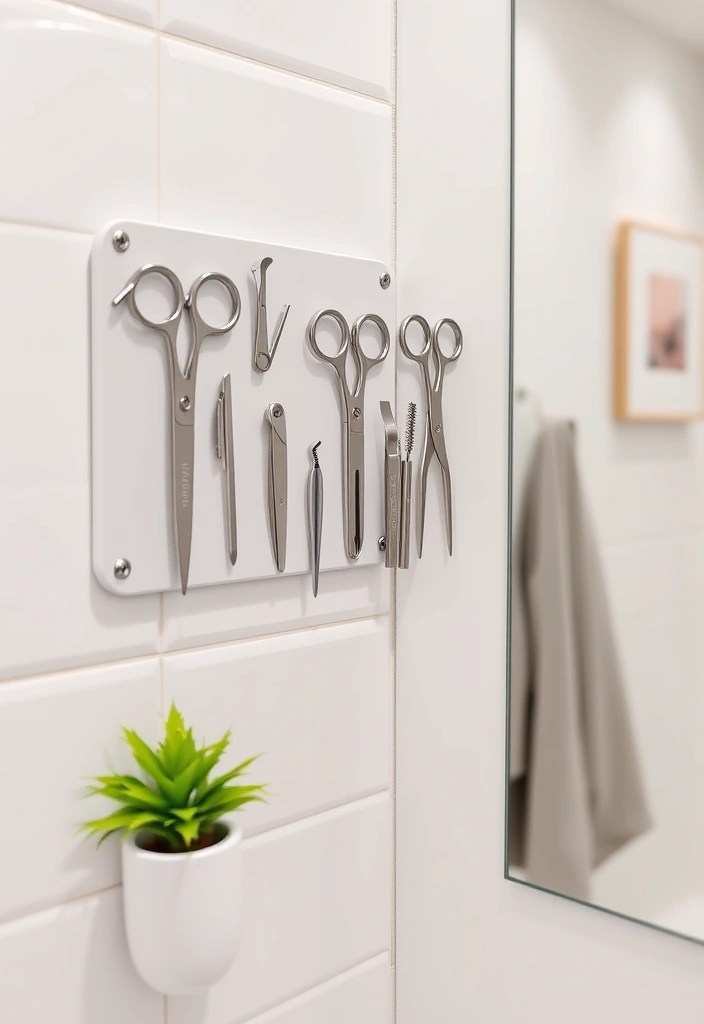 16 Smart Bathroom Accessories That Will Organize Your Small Space (You’ll Wish You Found #11 Sooner!) - 2. Magnetic Strip for Small Essentials