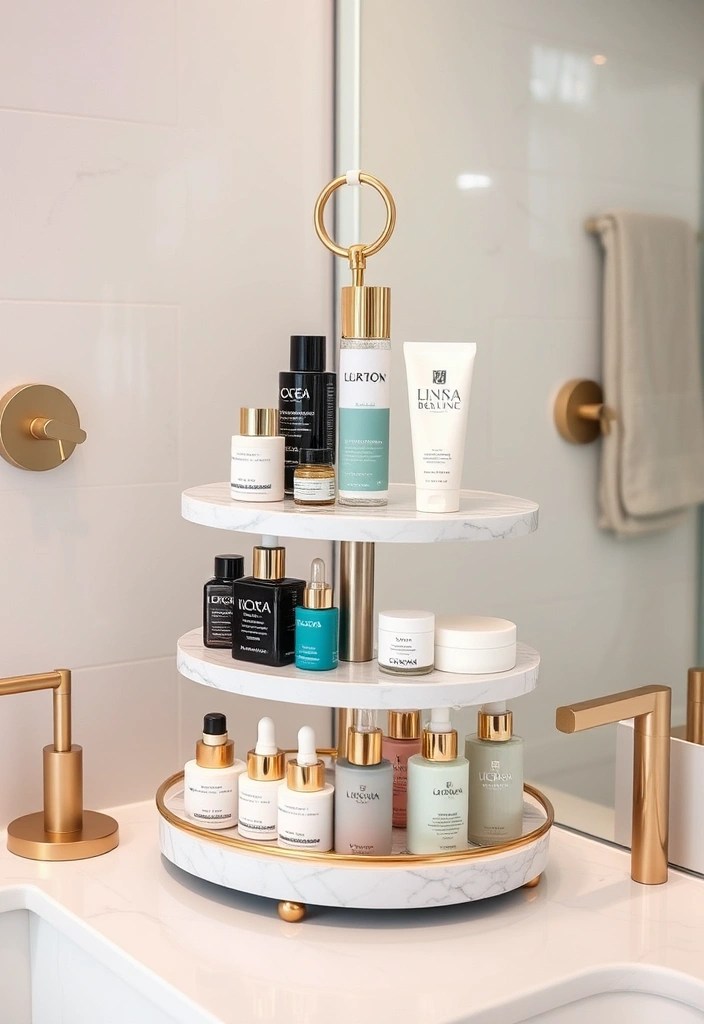16 Smart Bathroom Accessories That Will Organize Your Small Space (You’ll Wish You Found #11 Sooner!) - 3. Tiered Bathroom Organizer