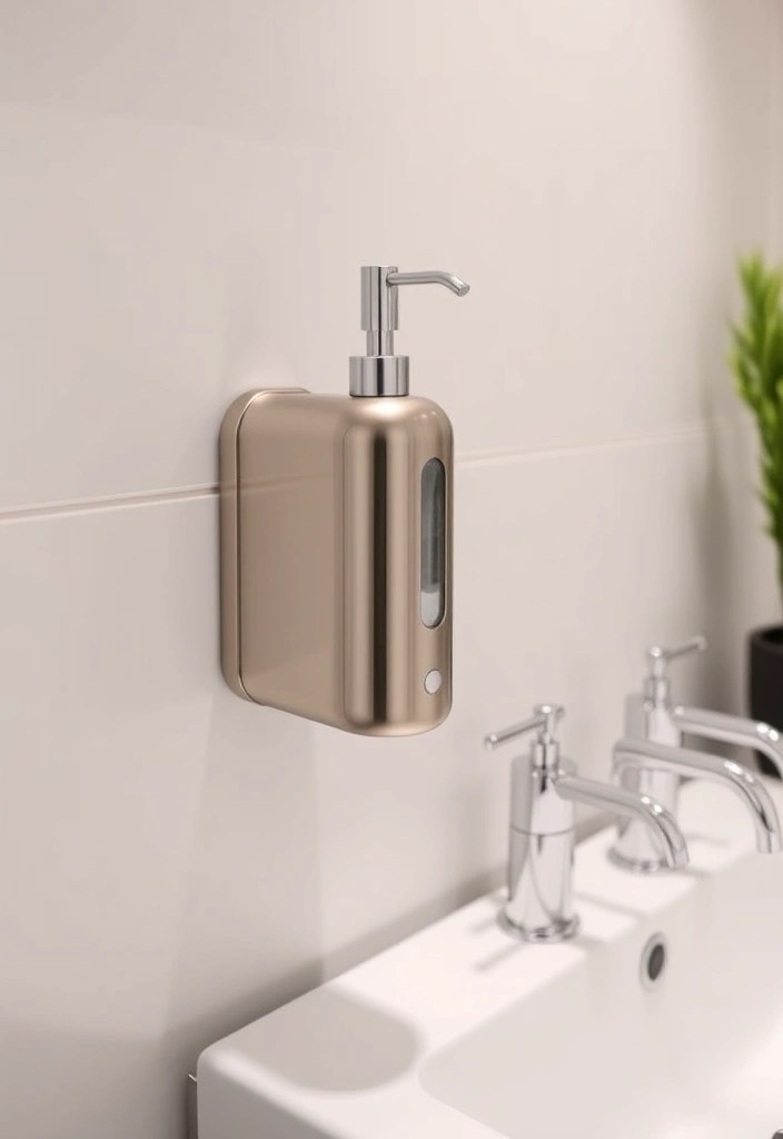 16 Smart Bathroom Accessories That Will Organize Your Small Space (You’ll Wish You Found #11 Sooner!) - 6. Wall-Mounted Soap Dispenser