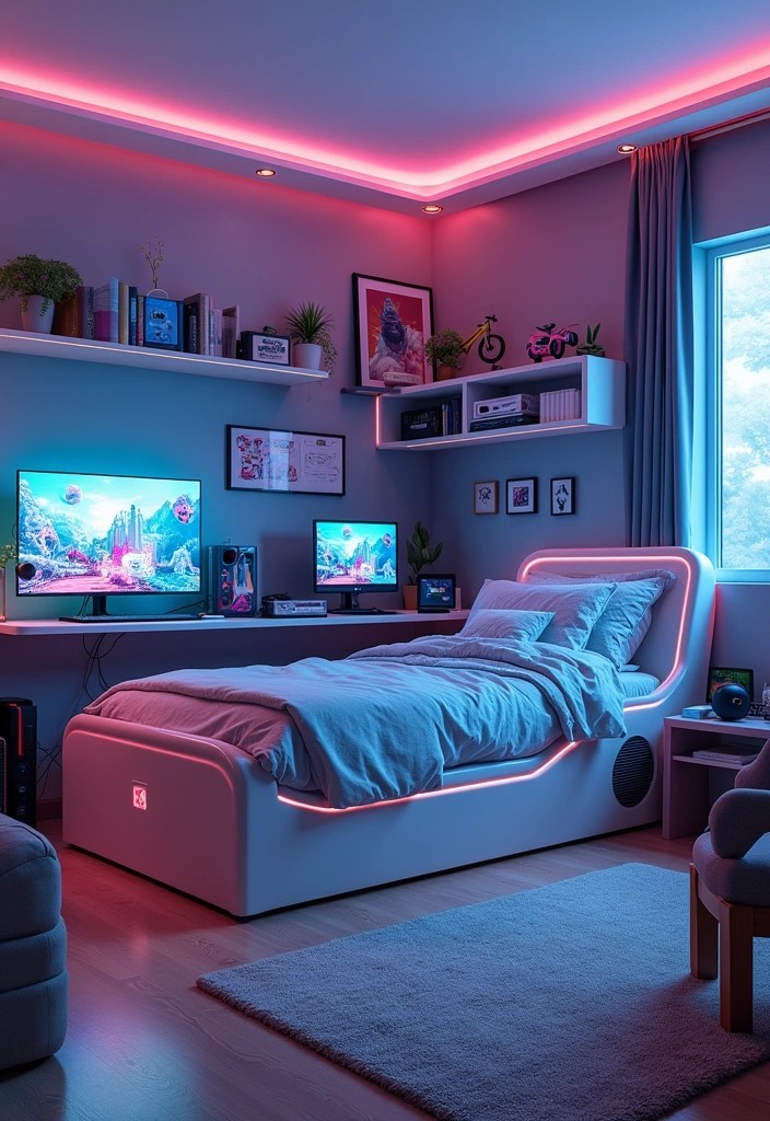 17 Fun Kids Room Ideas That Will Make Playtime Even More Exciting! - 15. Tech-Savvy Space