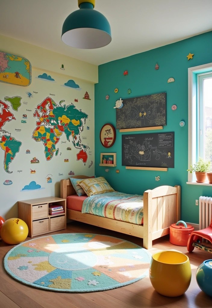 17 Fun Kids Room Ideas That Will Make Playtime Even More Exciting! - 17. Interactive Wall Murals