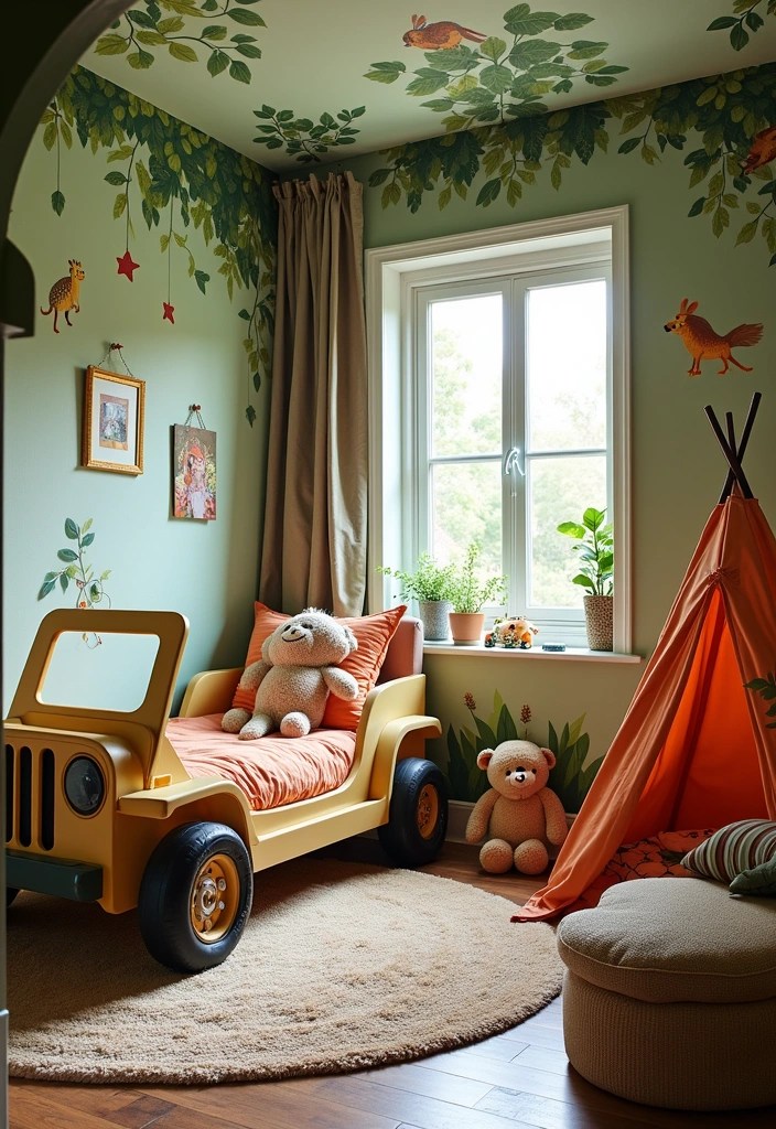 17 Fun Kids Room Ideas That Will Make Playtime Even More Exciting! - 6. Jungle Safari Adventure