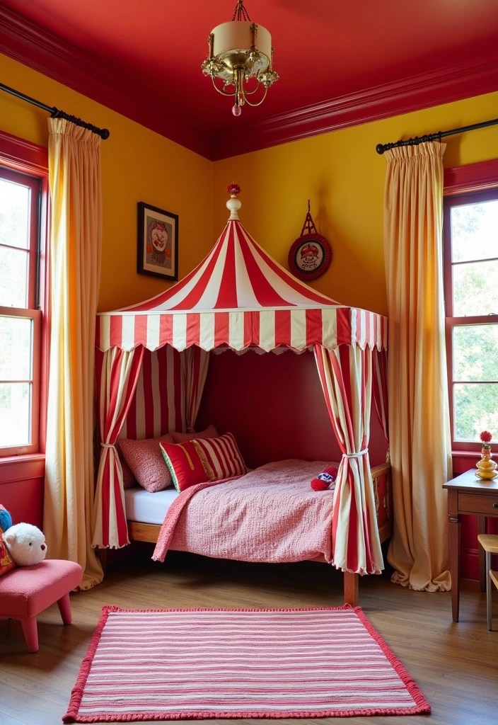 17 Fun Kids Room Ideas That Will Make Playtime Even More Exciting! - 7. Vintage Circus Theme