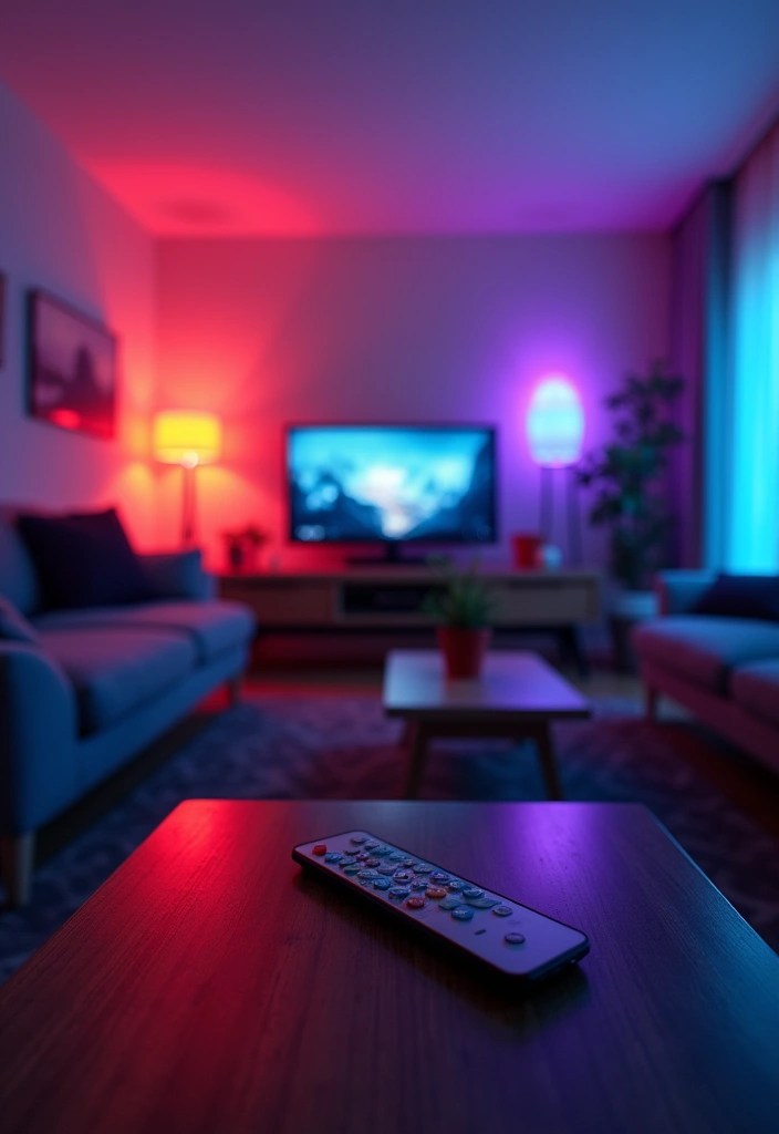 17 Lighting Ideas That'll Instantly Elevate Your Home's Ambiance! - 14. Color-Changing Lights