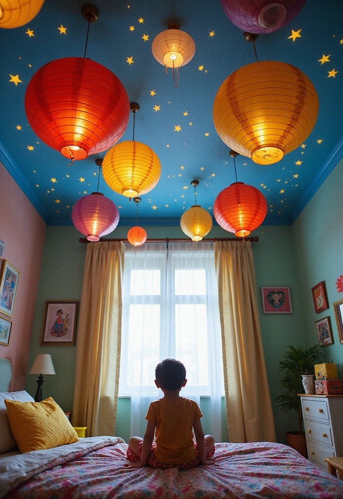 13 Fun Kids Room Decor Ideas That Will Make You the Coolest Parent Ever! - 9. Whimsical Ceiling Decor
