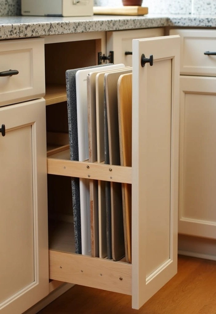 15 Kitchen Organization Hacks That'll Change Your Cooking Game Forever! - 10. Expandable Baking Sheet Organizer