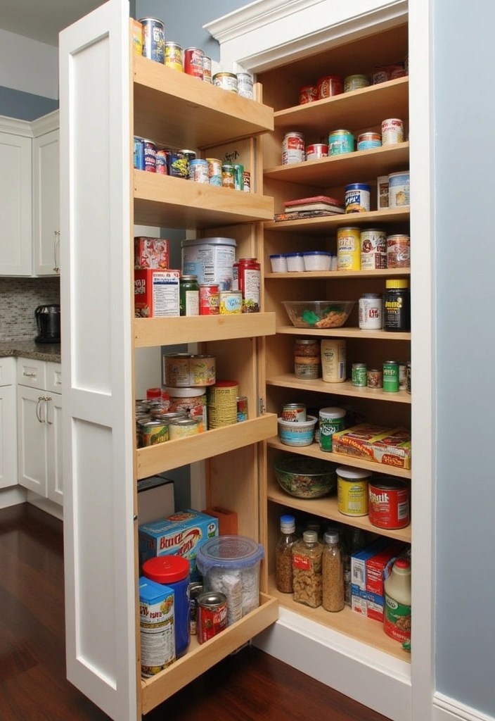 15 Kitchen Organization Hacks That'll Change Your Cooking Game Forever! - 9. Pull-Out Pantry Shelves