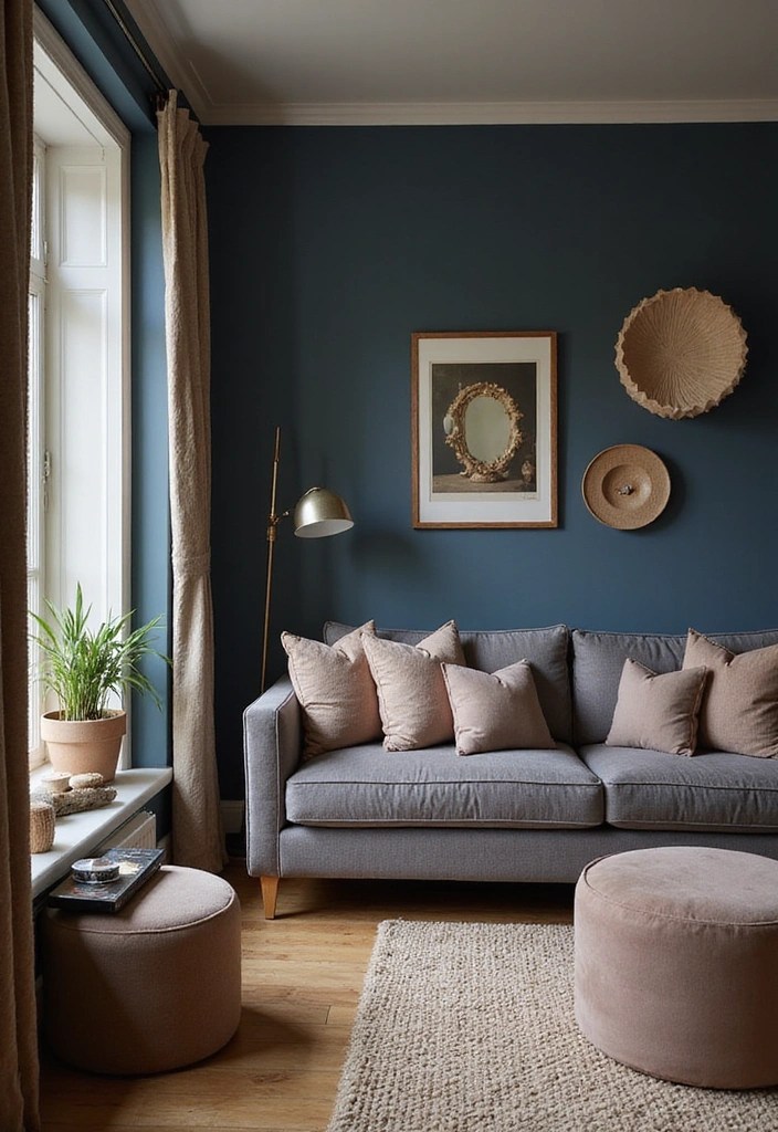 19 Bold Color Combinations That'll Make Your Home Pop (Number 5 Will Surprise You!) - 13. Indigo and Warm Taupe