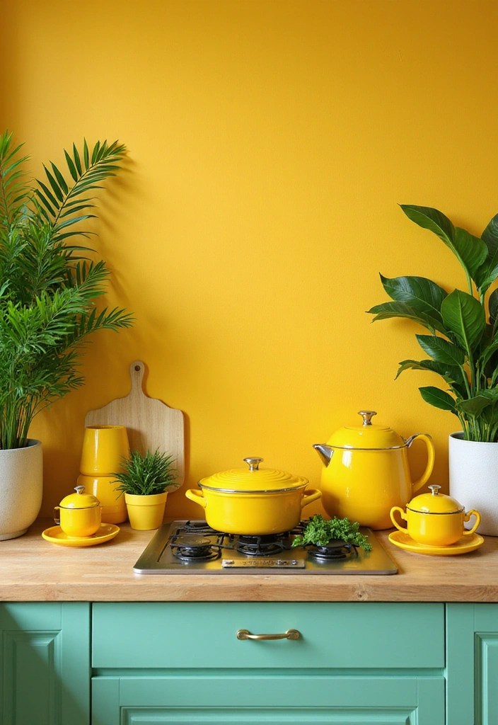 19 Bold Color Combinations That'll Make Your Home Pop (Number 5 Will Surprise You!) - 18. Golden Yellow and Cool Green